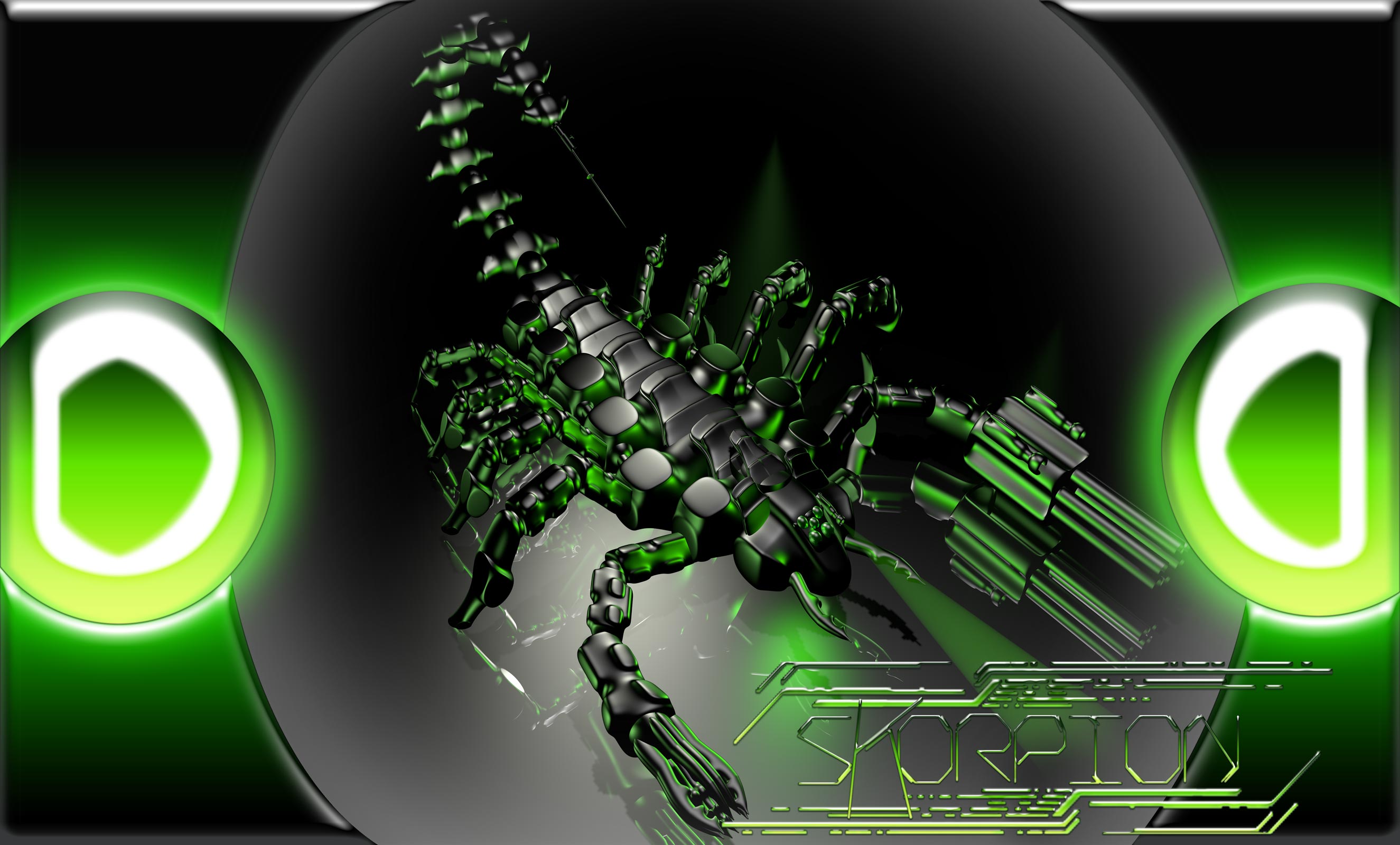 Cyber Scorpion Wallpaper Background