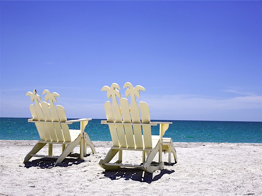 Beach Chairs Wallpaperdesign With Wallpaper