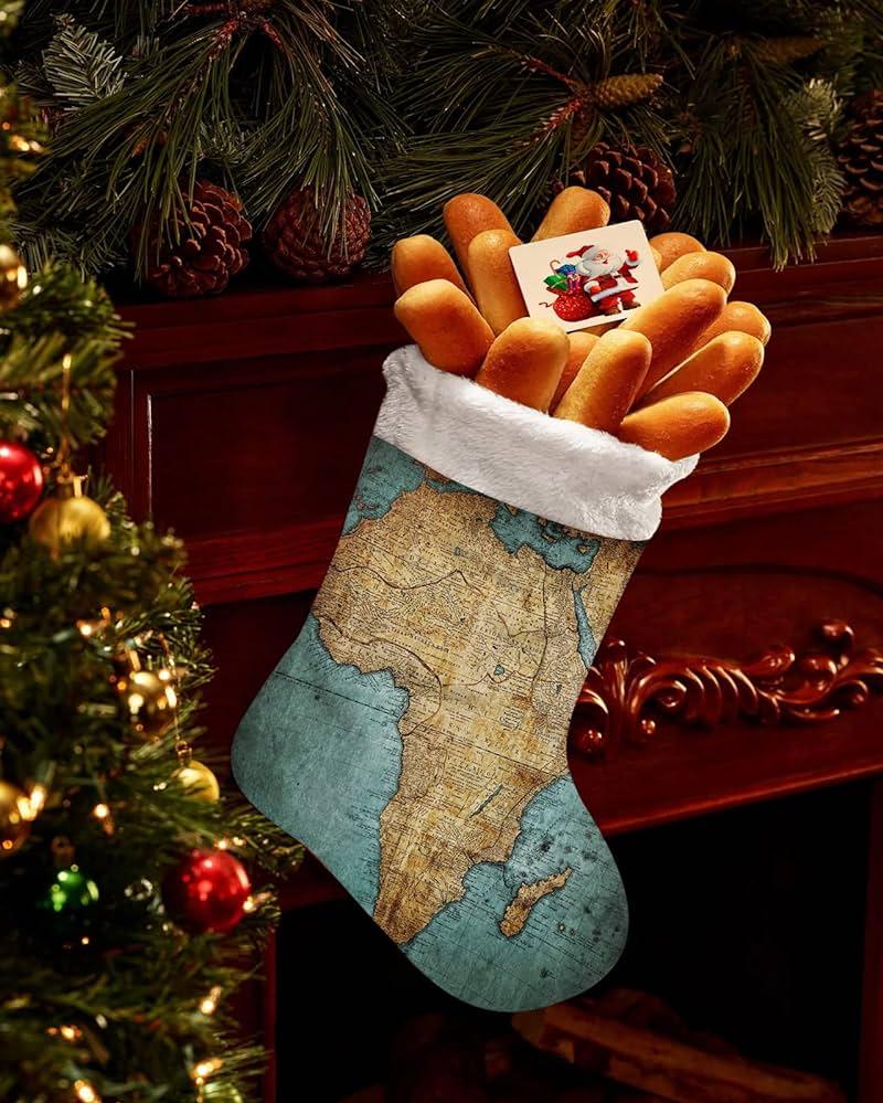 Amazoncom Christmas Stockings Africa Continent Map Wallpaper
