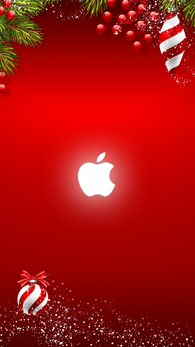 Wallpaper Apple Logos iPhone Christmas