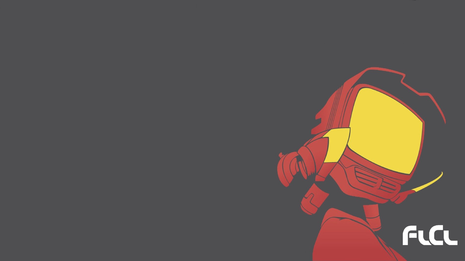 Flcl Fooly Cooly Canti Simple Background Wallpaper