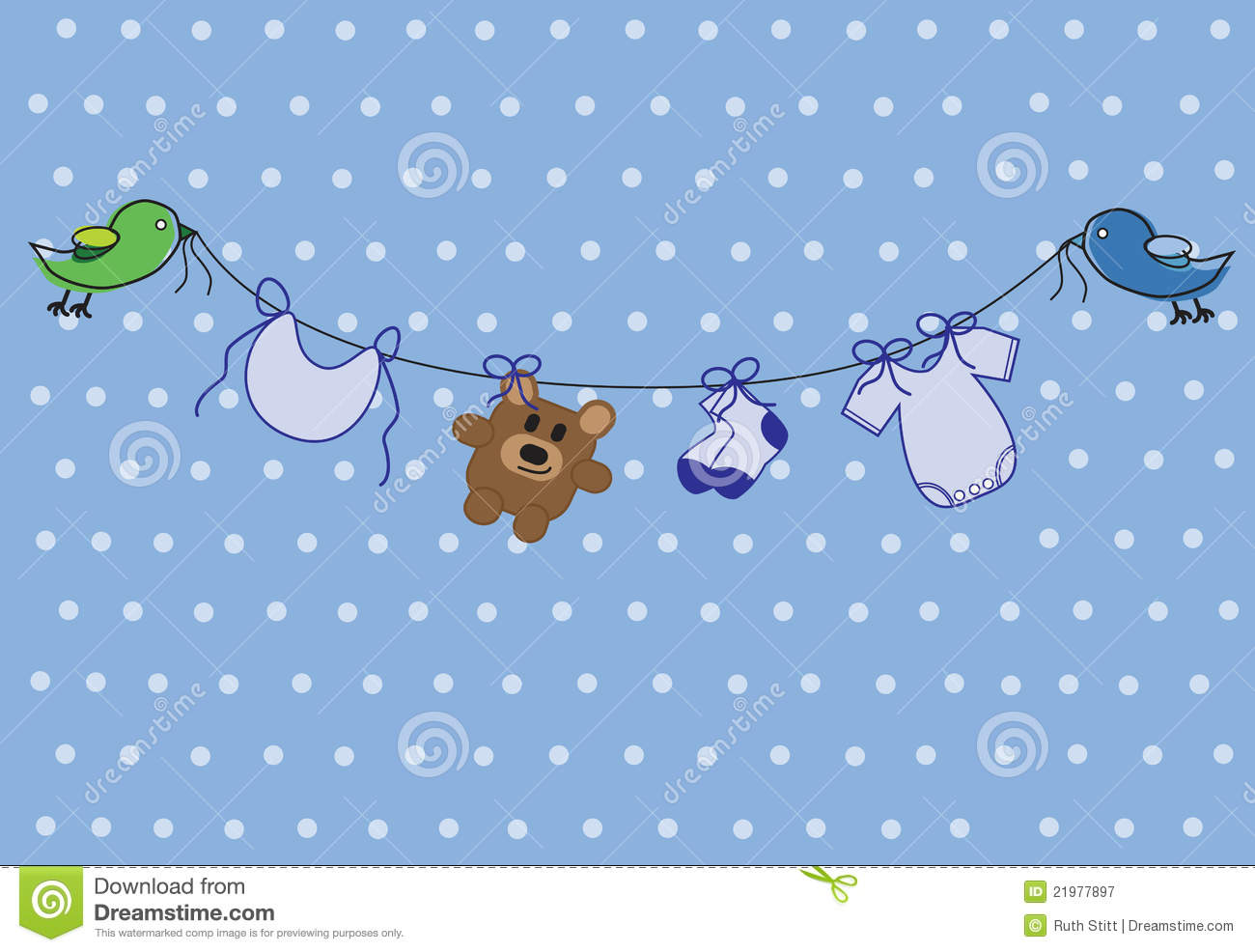 Stock Photo Baby Clothes Line
