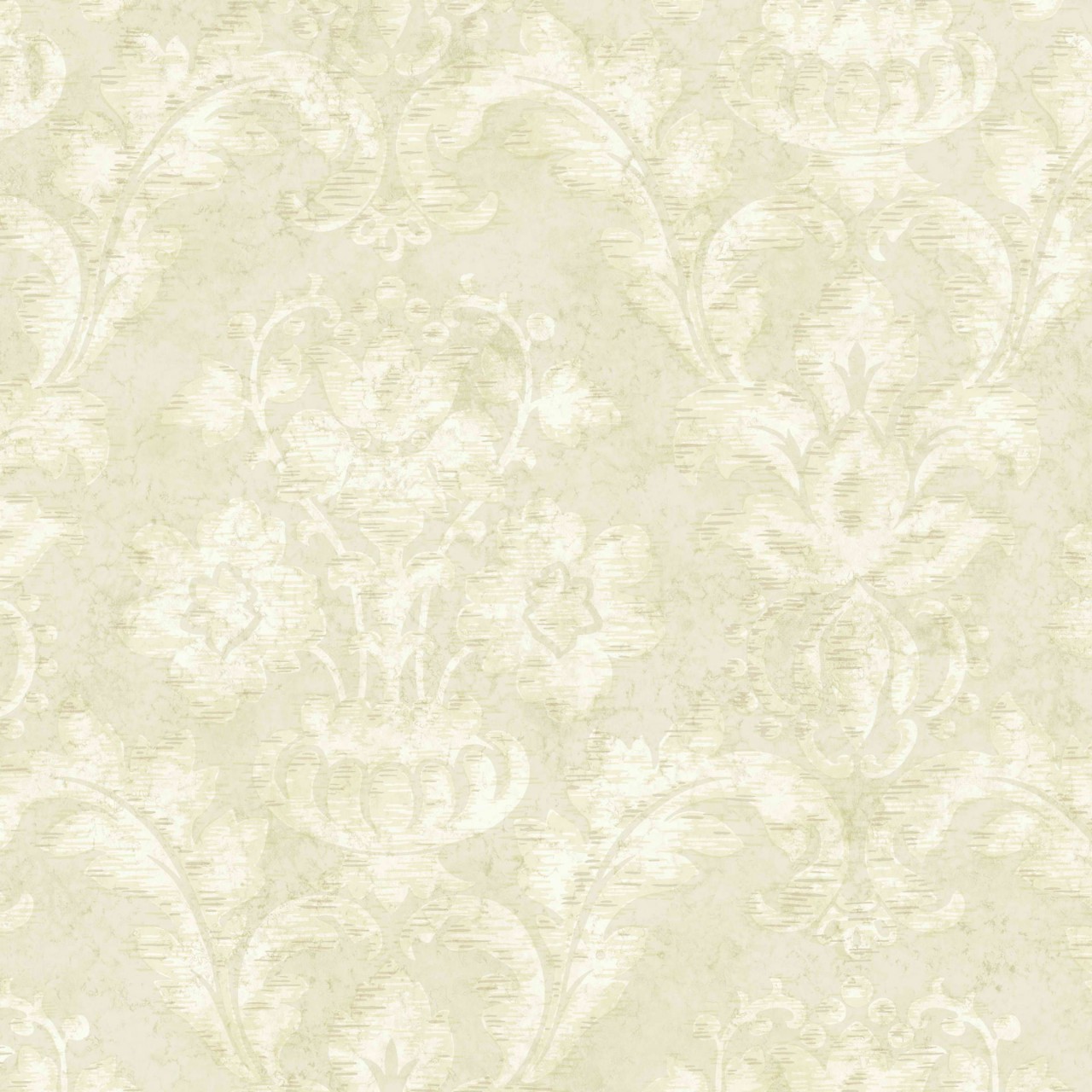 Cream Light Grey Hav40852 Fusion Damask Wallpaper