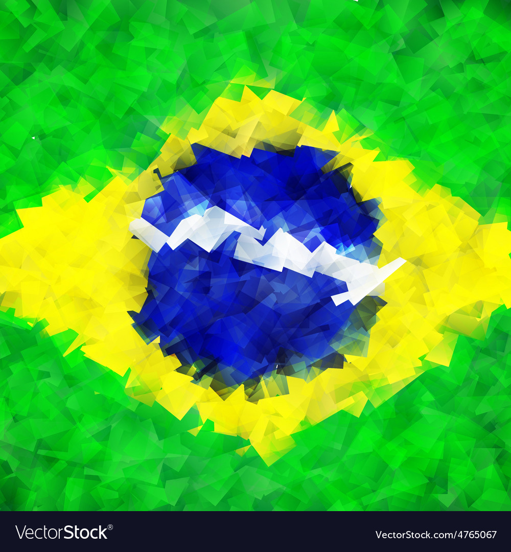 Brazil Flag Colorful Bright Background Royalty Vector