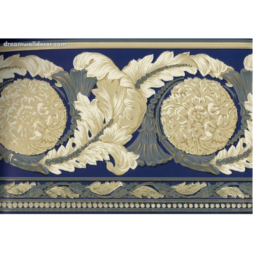 Free download Black Leafy Floral Design Wallpaper Border [500x500] for