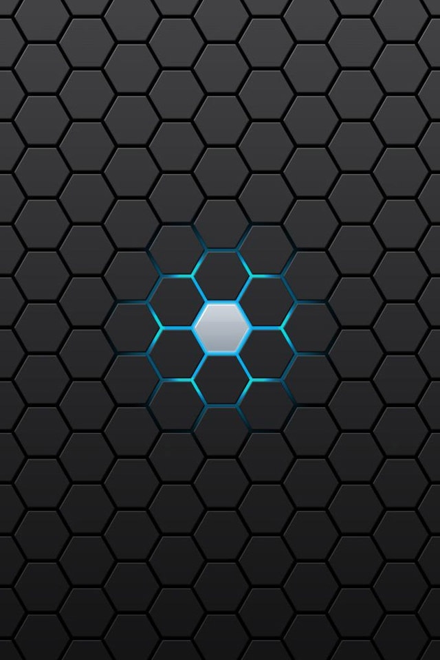hd abstract black hexagon iphone 4 wallpapers backgrounds