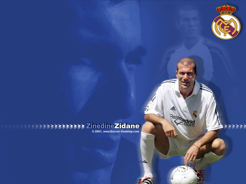 Wallpaper De Zinedine Zidane Real Madrid Equipe France