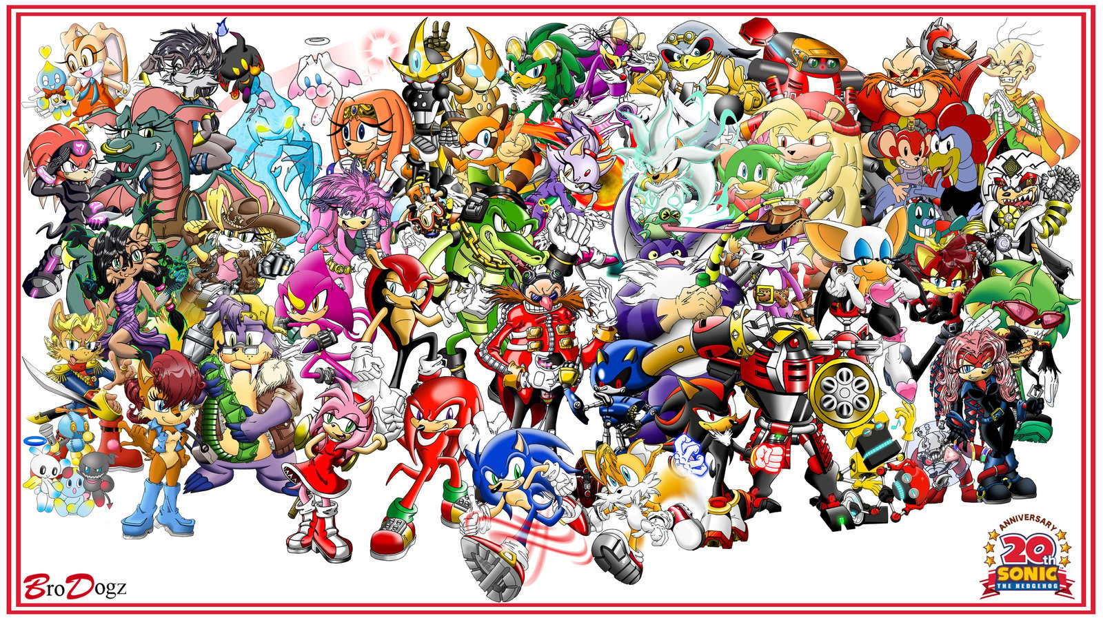 Sonic The Hedgehog Characters Names Brodogz 20th sonic anniversary