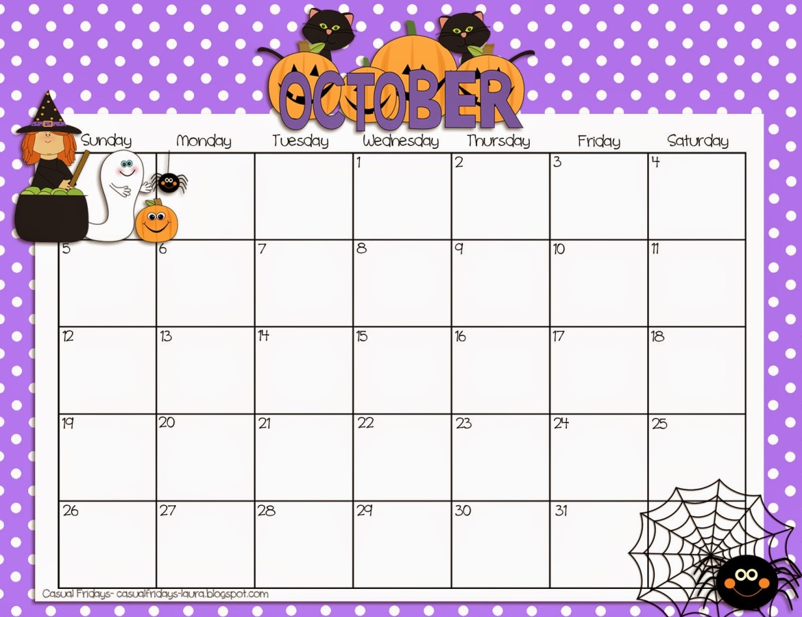 October Calendar And Wallpaper Desktop Background