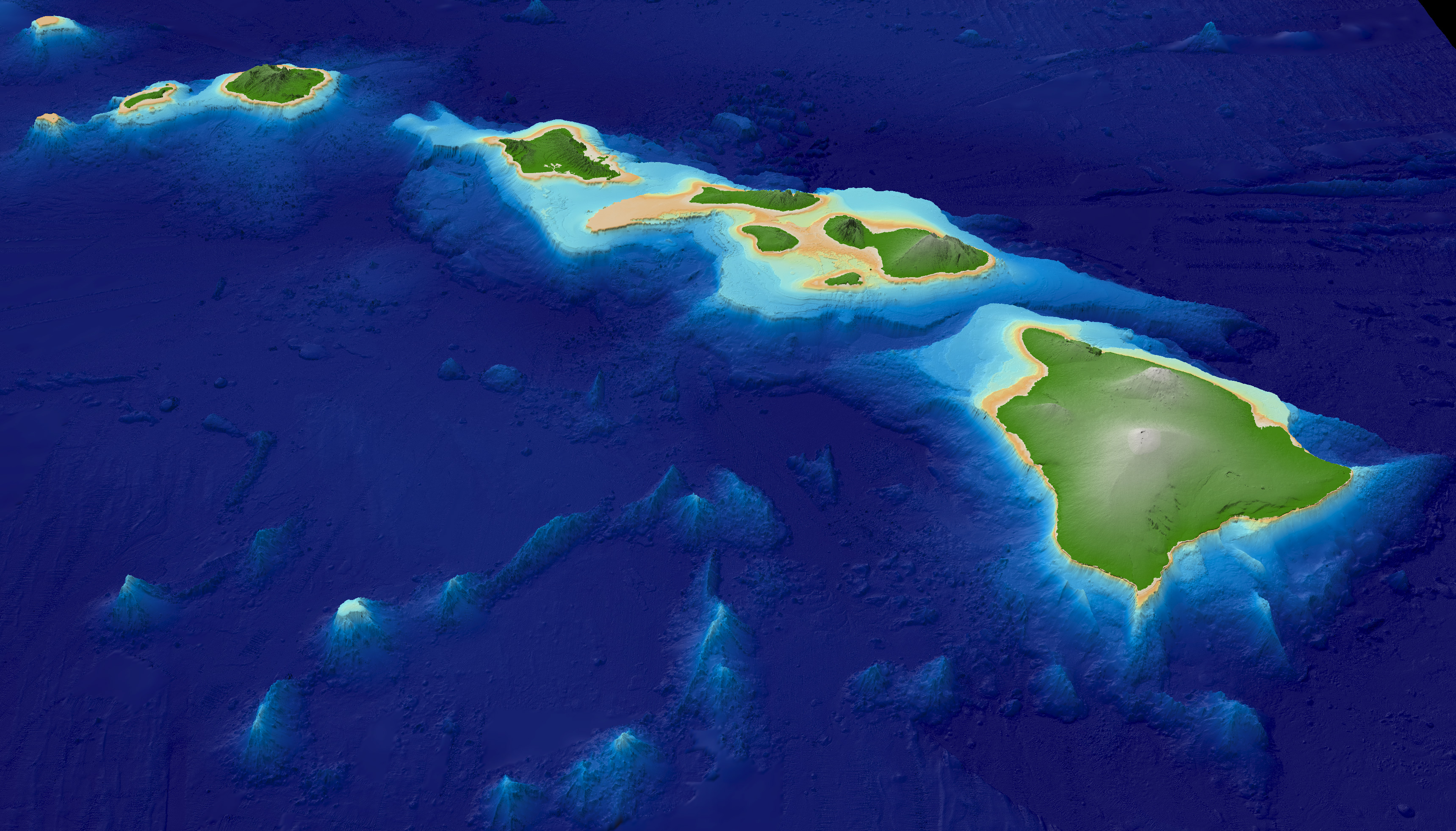 Остров Гавайи из космоса