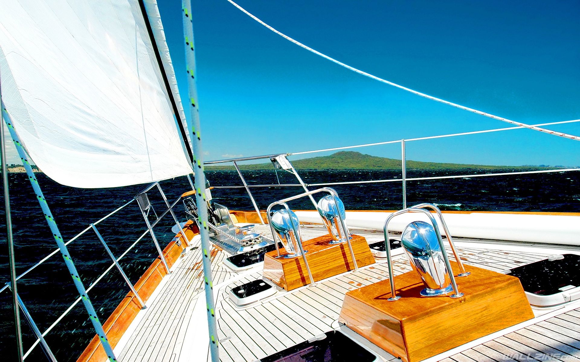 Sail Boat Deck Wallpaper HD Desktop