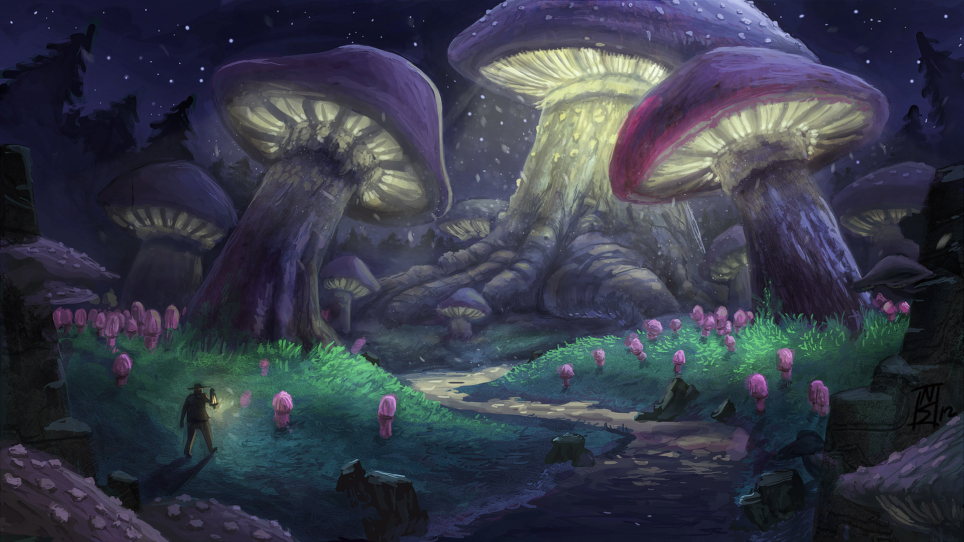 Mushroom Forest by Niksibaksen on