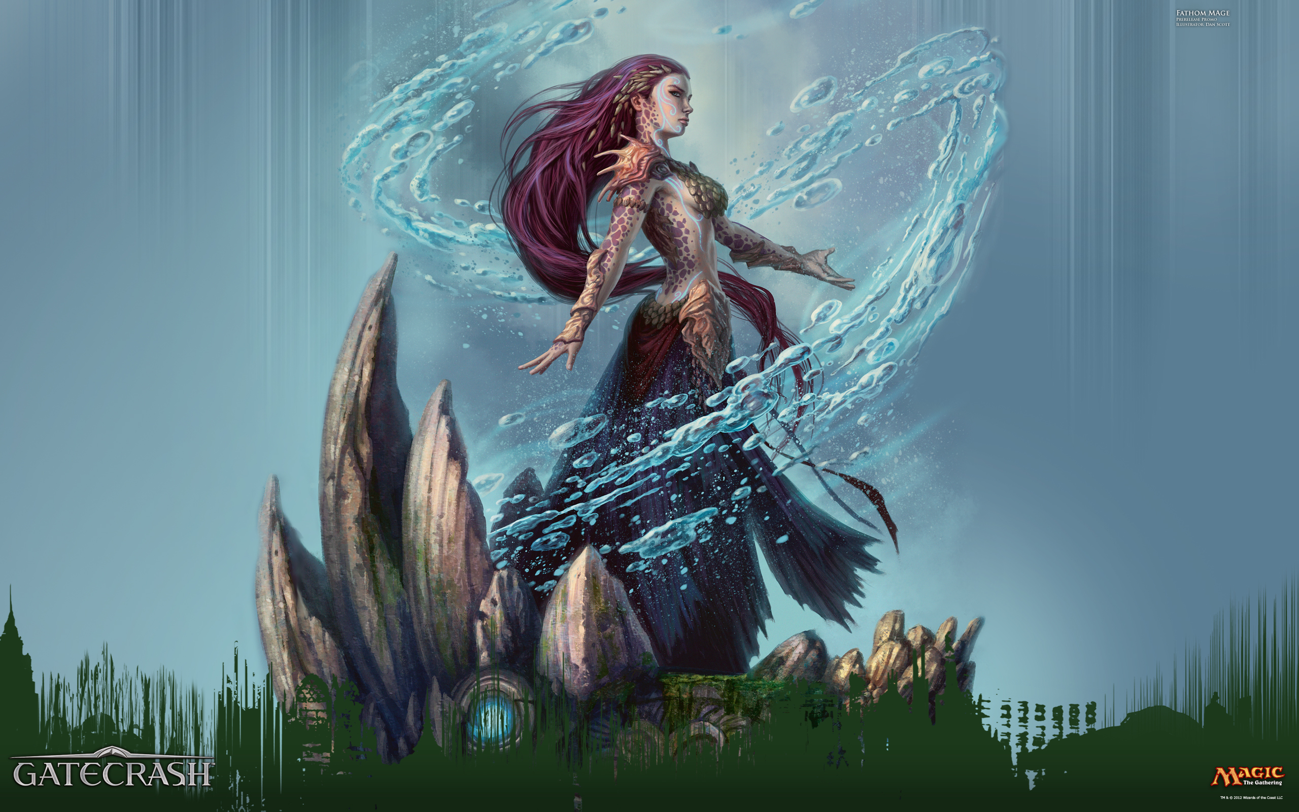 Wallpaper Of The Week Prerelease Promo Fathom Mage Daily Mtg