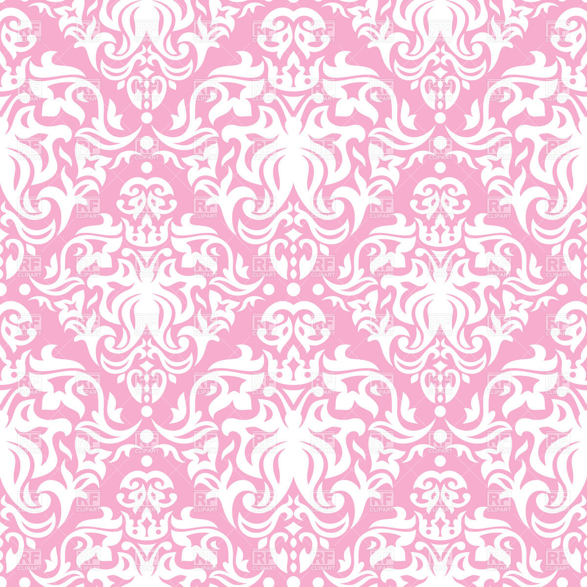 Pink And White Vintage Seamless Pattern Royalty Vector