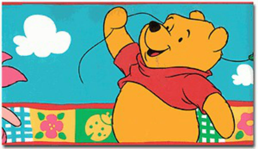 Springtime Pooh Bear Winnie The Kids Babies Wallpaper Border
