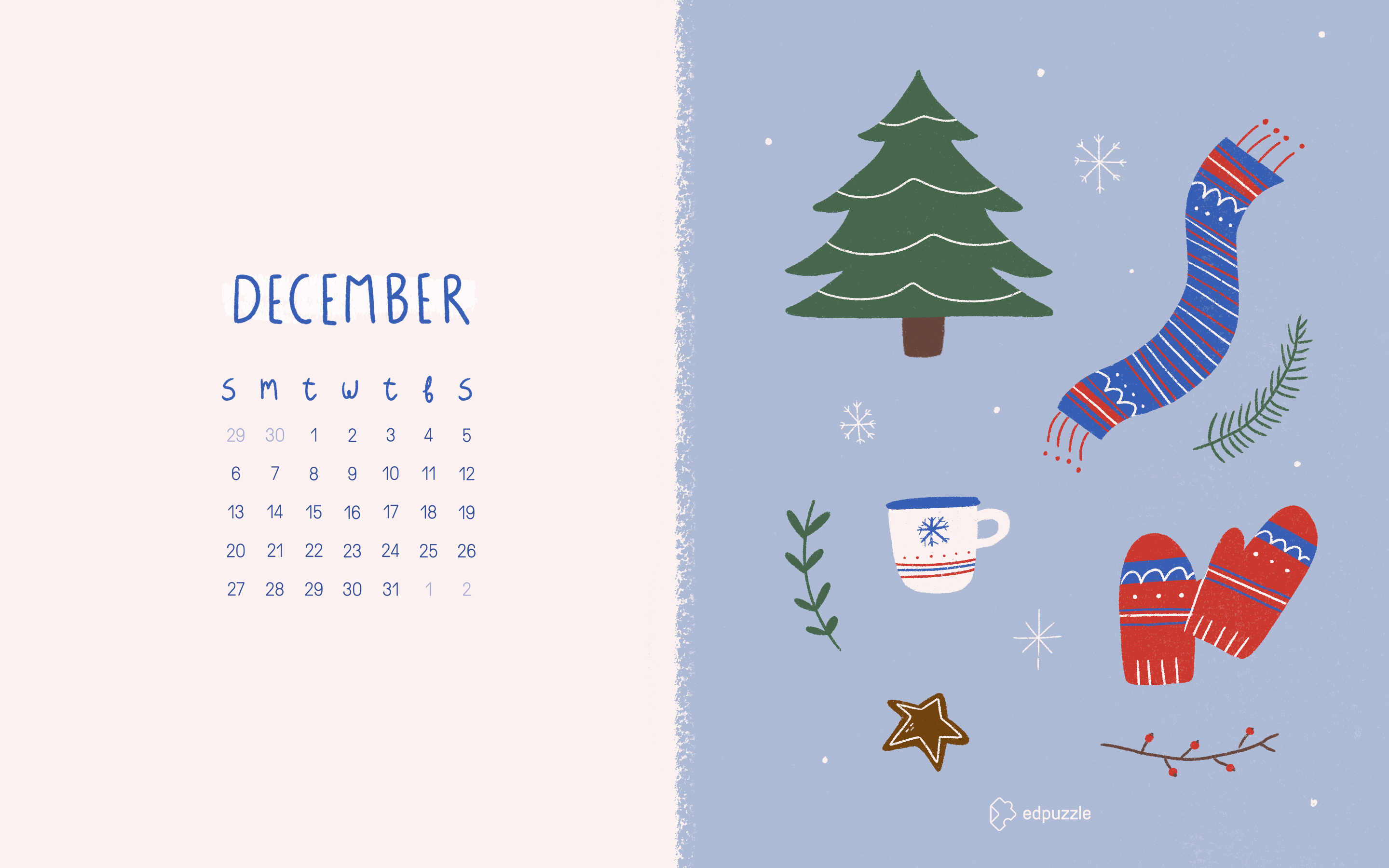 December Calendar Wallpaper Edpuzzle