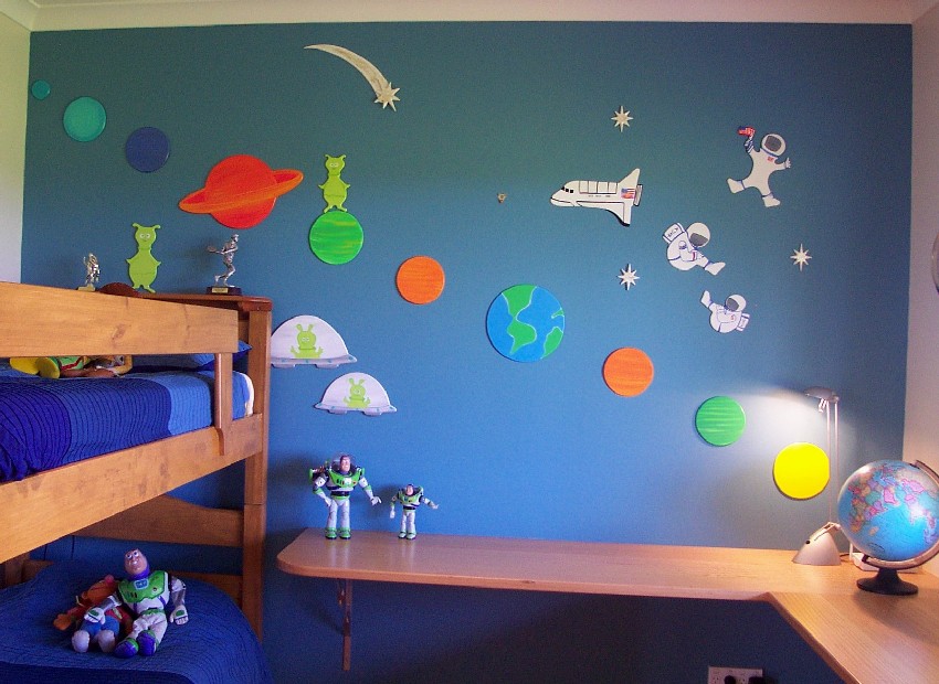 Outer Space Theme Bedroom Decorating Ideas Room