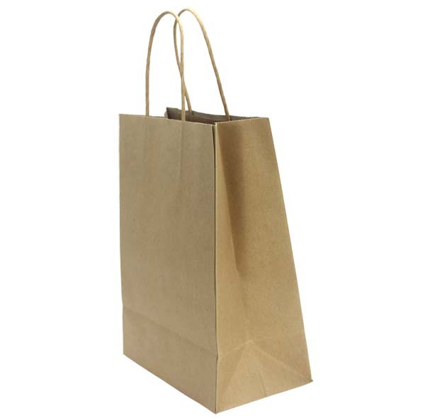 Brown Coffee Colored Paper Bags With Handles Rope Handle