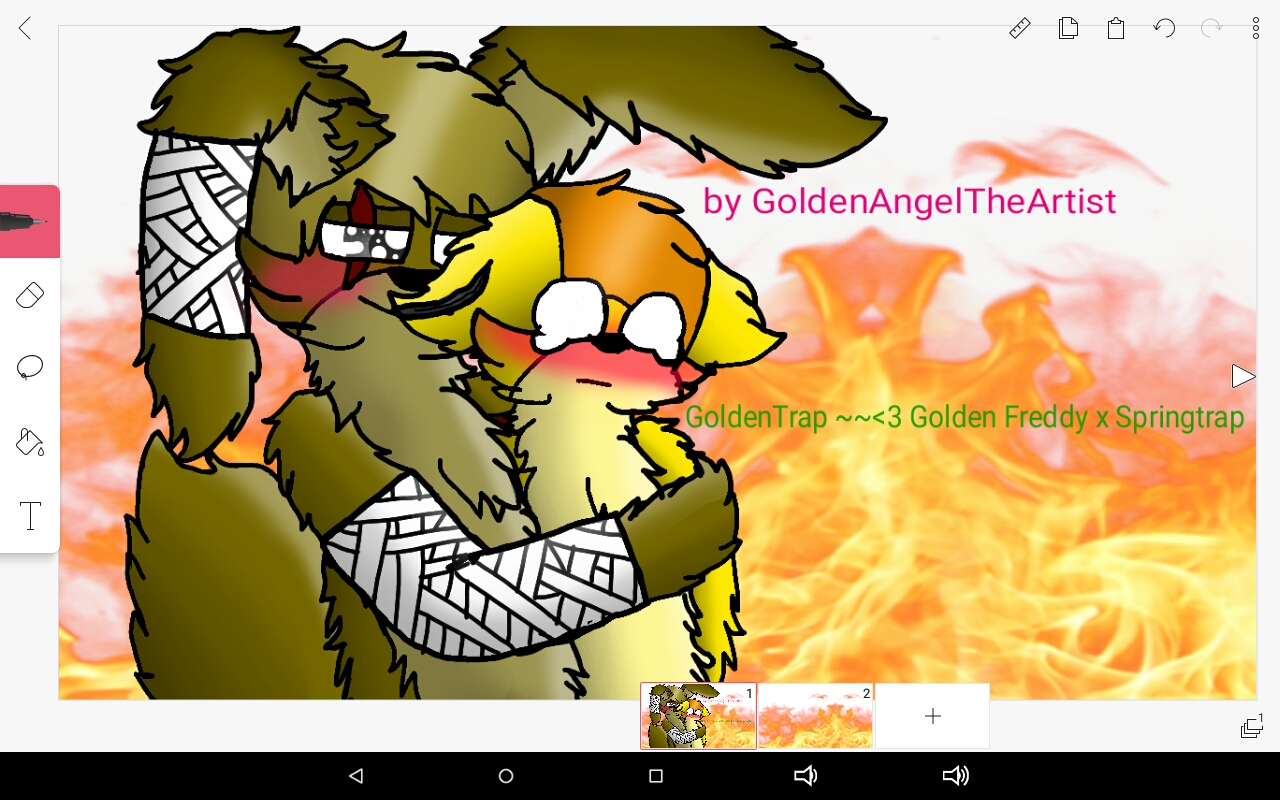 Springtrap X Golden Freddy By Goldencookiecreams10