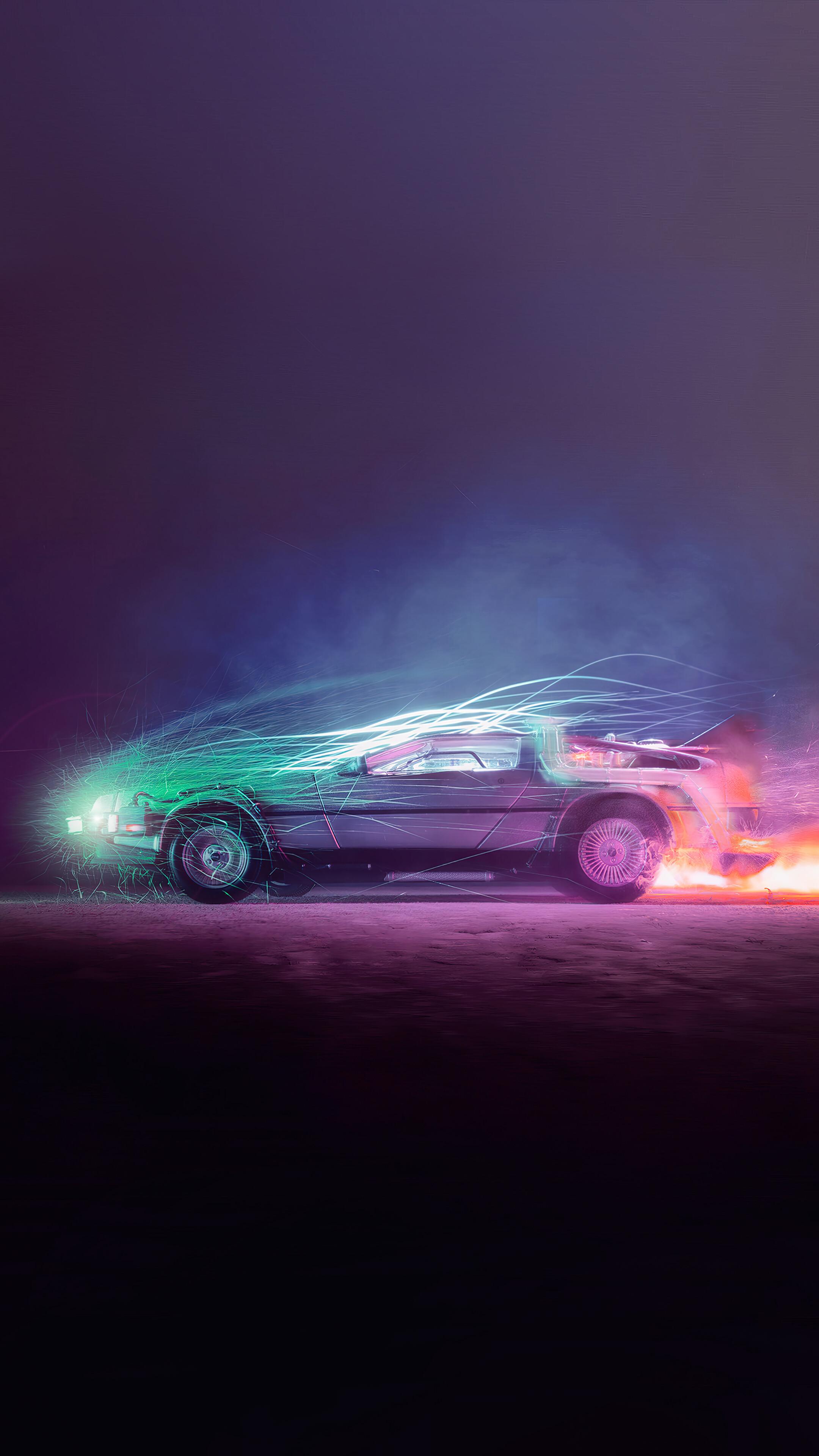 Back to the Future DeLorean Car 4K Wallpaper iPhone HD Phone 5200f