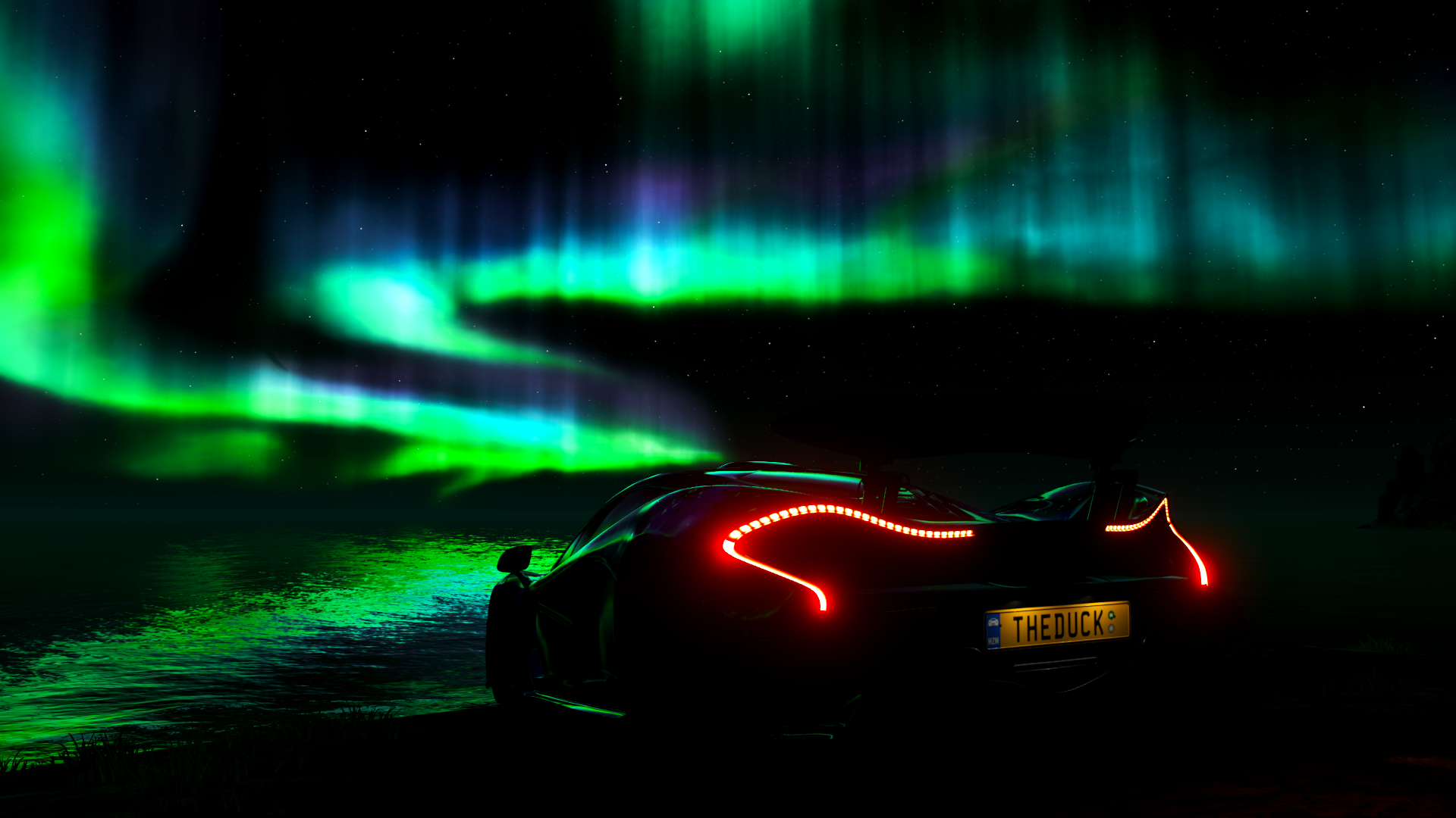 Galaxy Paintjob On The P1 Northern Lights In Background