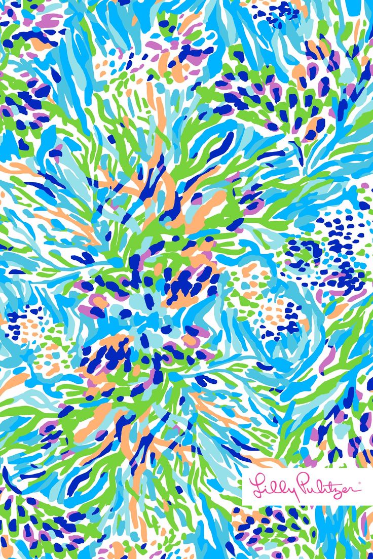 Lilly Pulitzer Sea Soiree Print iPhone Wallpaper