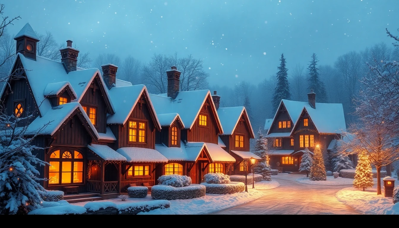 Winter Village Wallpaper