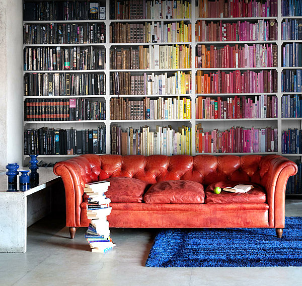 Idea Use Books As Decorative Pops Of Color