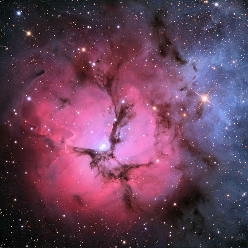 Space   M20 The Trifid Nebula NASA   iPad iPhone HD Wallpaper Free