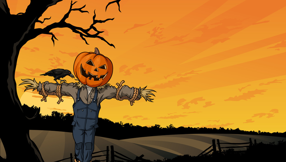 Scarecrow Halloween Horror Fright Creepy Field Pumpkin