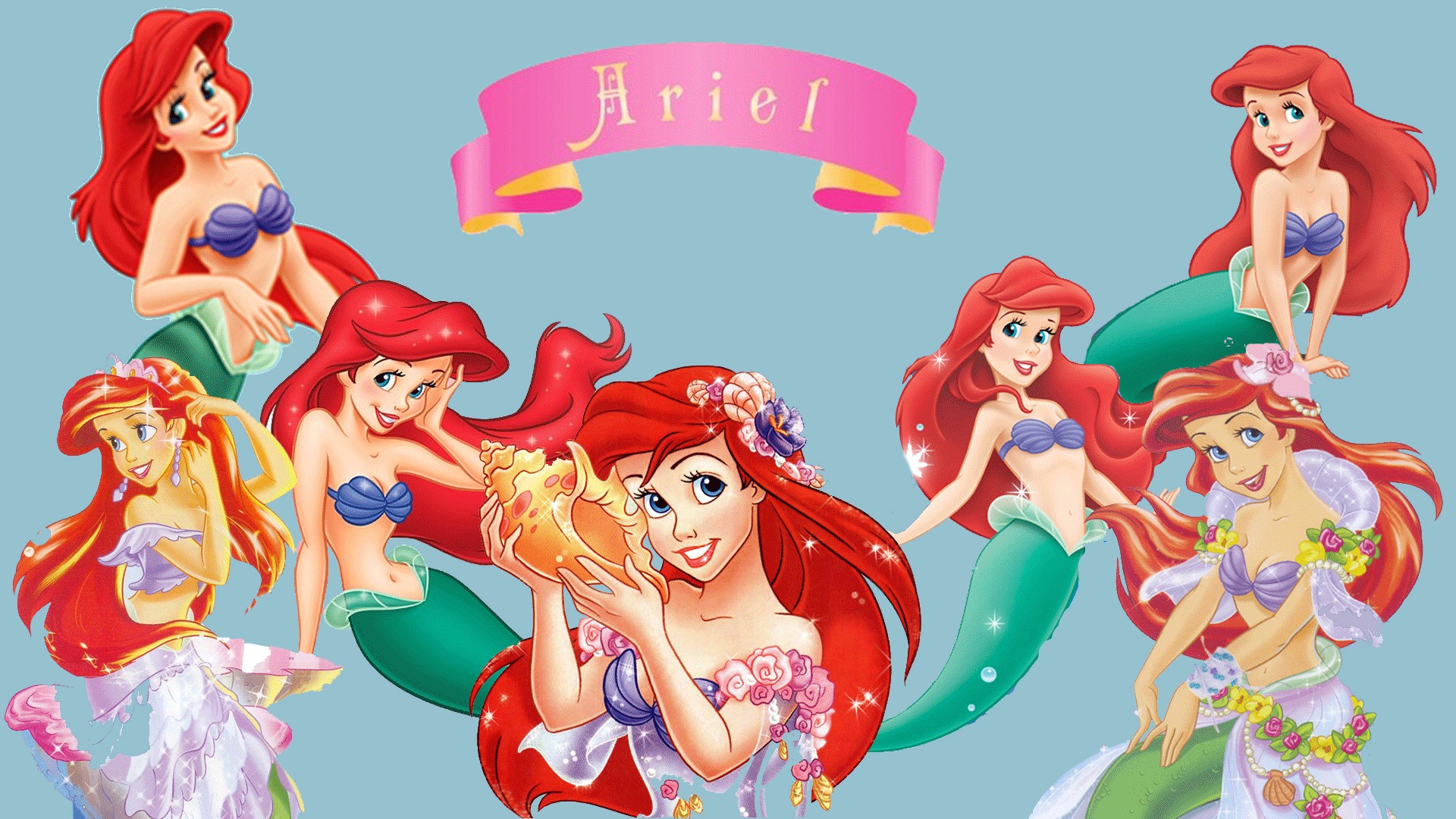 Disney Princess Ariel Characters HD Wallpaper