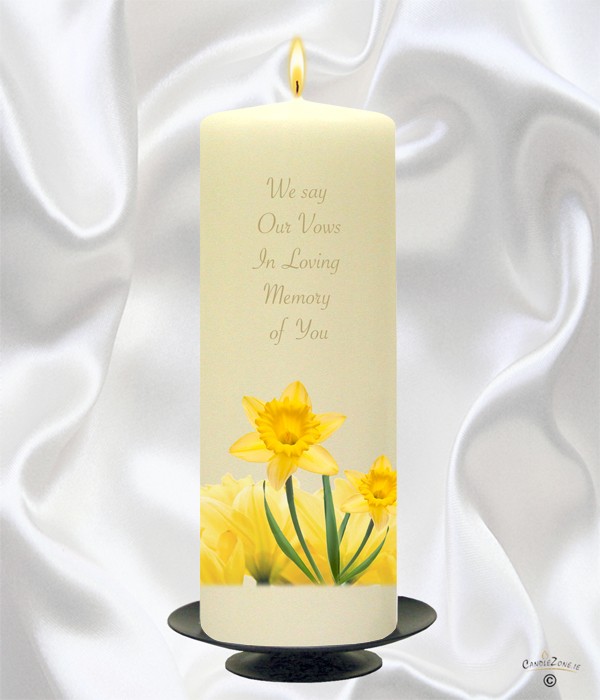 Ie Daffodil Wedding Gold Script Remembrance Candle HD Wallpaper