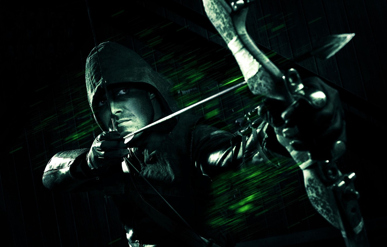 Wallpaper Background Bow Hood Gloves Archer Ic Green