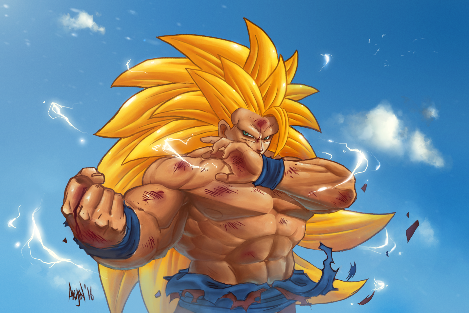 Goku Super Saiyan Colors By Akujin B0x