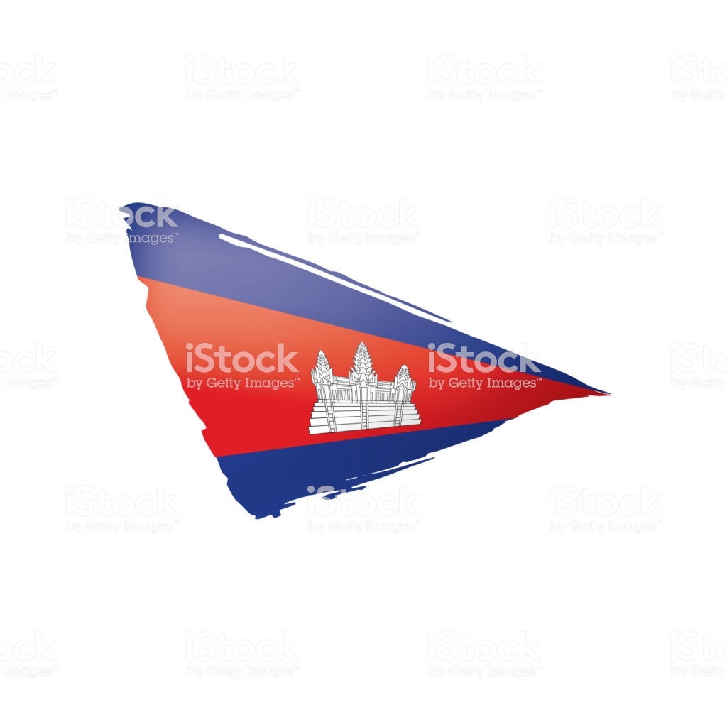 Cambodia Flag Vector Illustration On A White Background Stock
