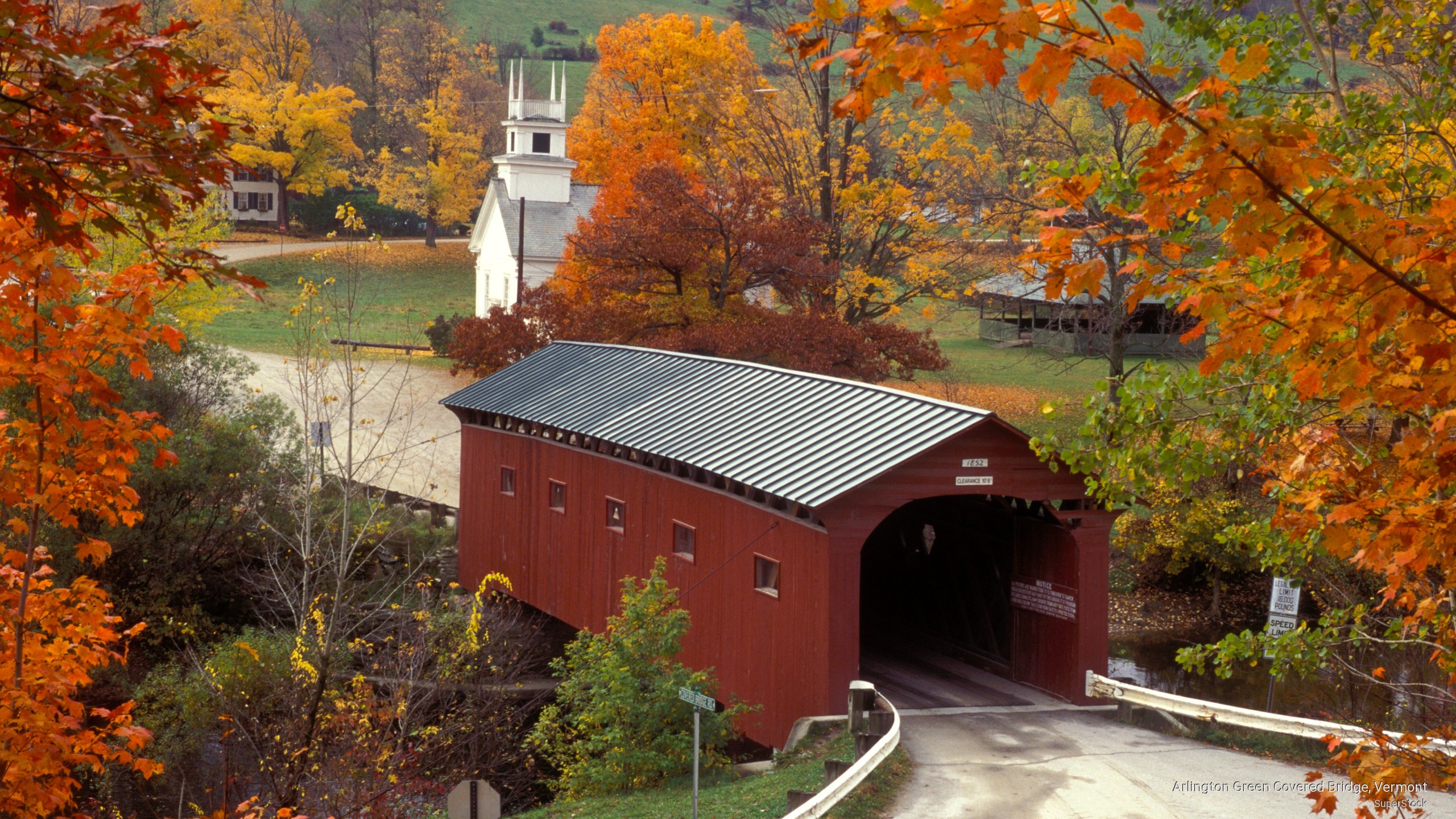 Fall Covered Bridge Desktop Wallpaper Wallpapersafari