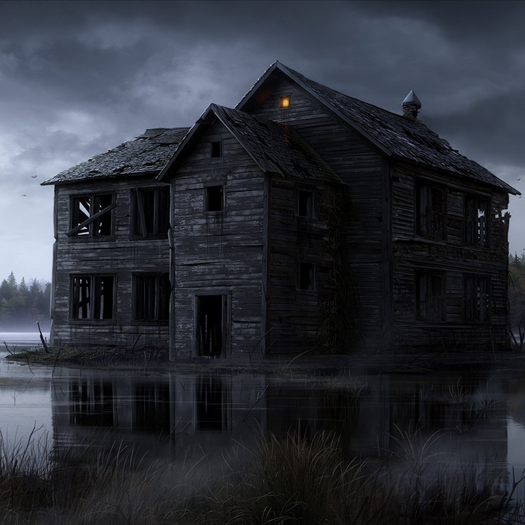 Haunted House   Halloween Wallpaper   1024x1024