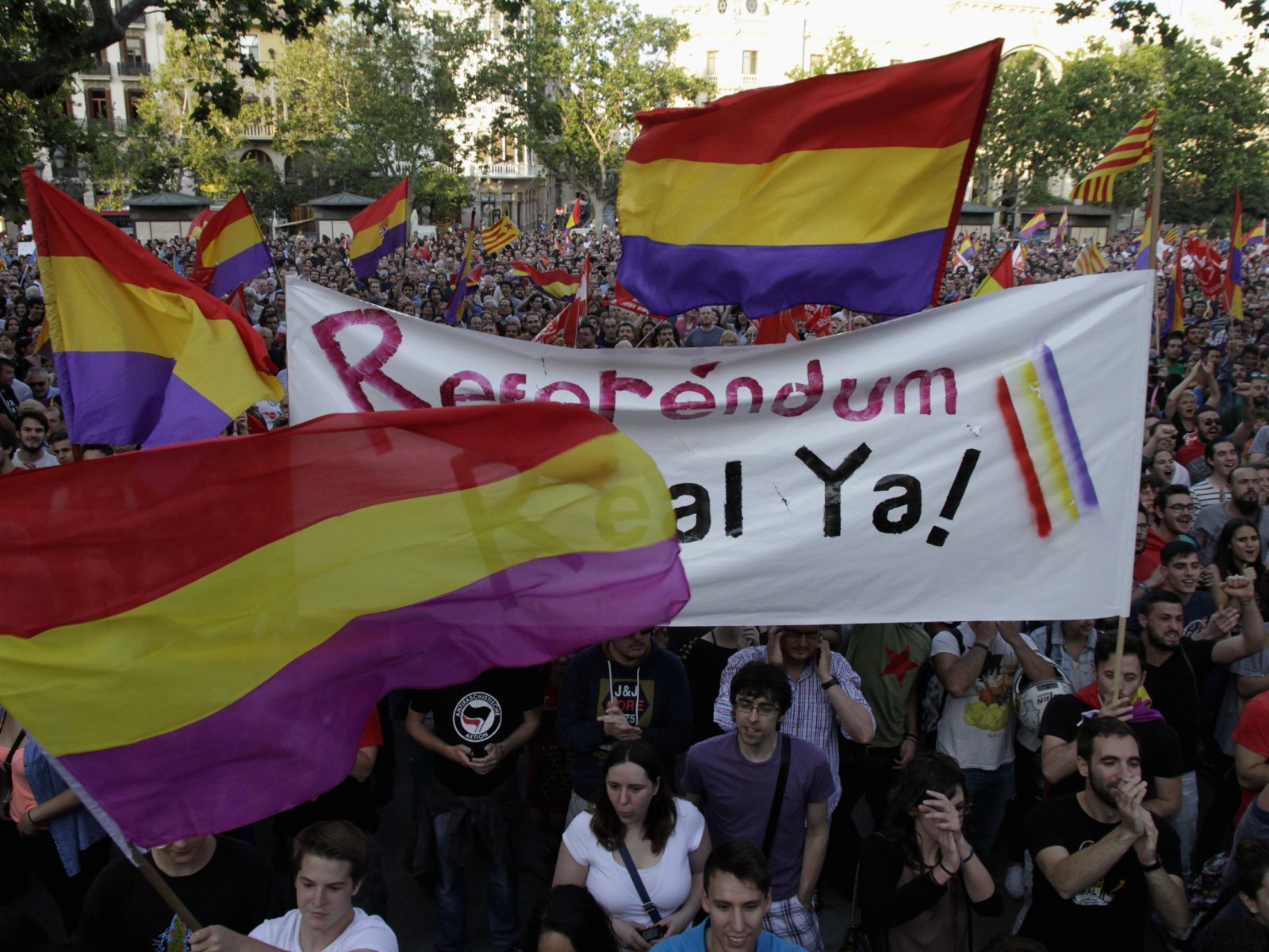 Protests Erupt Calling For Referendum On Existence Of The Spanish