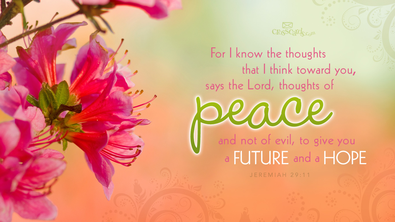 Peace Christian Background With Scripture