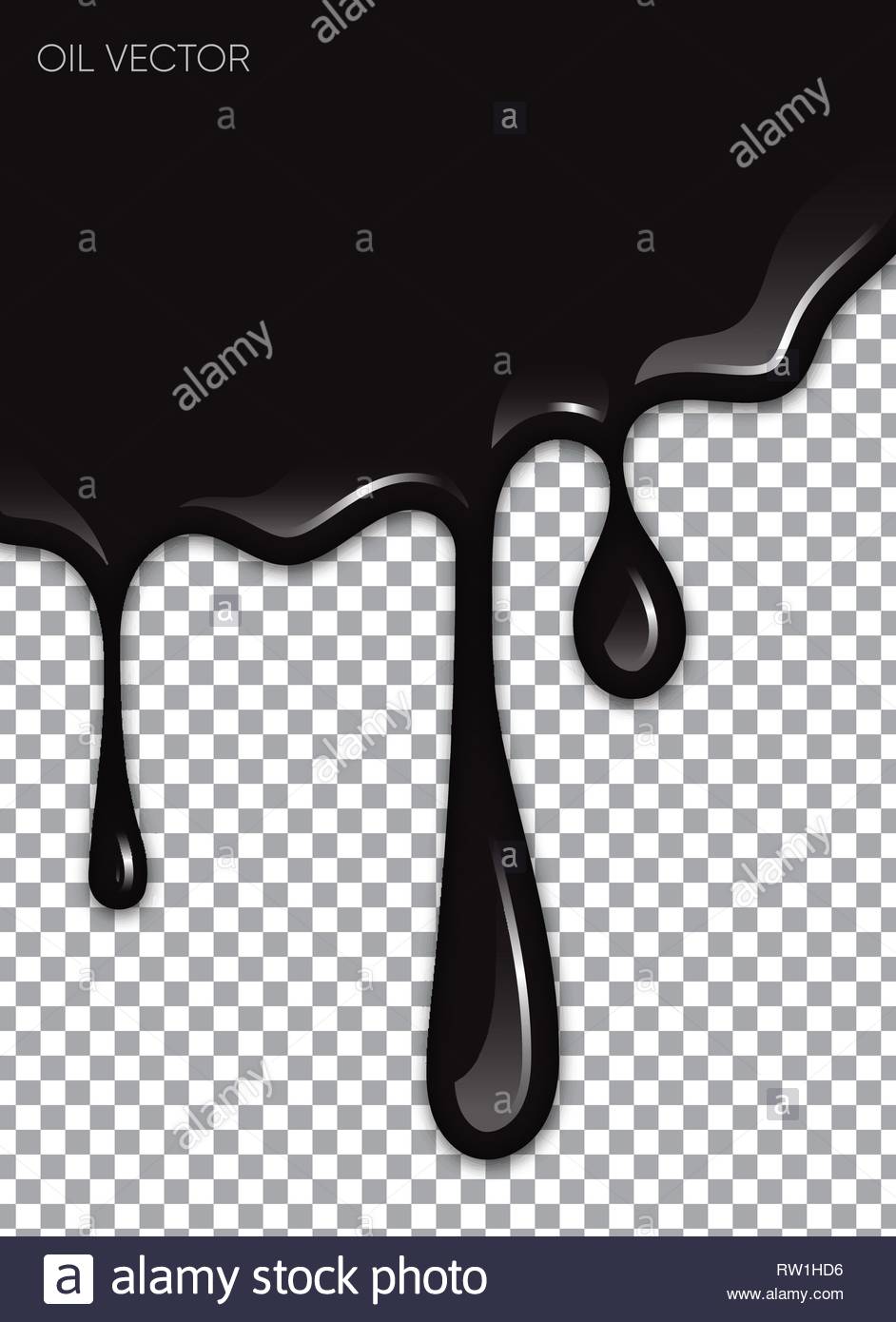 Oil Spill Splash Isolated On Transparent Background Black