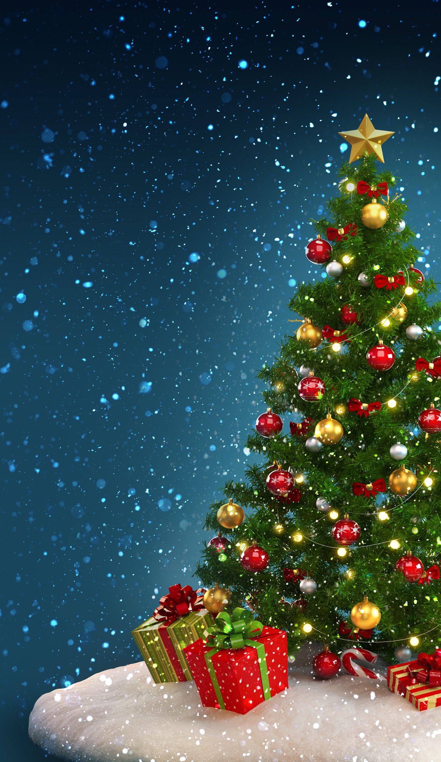 Christmas Tree Wallpaper Navidad Invitaciones