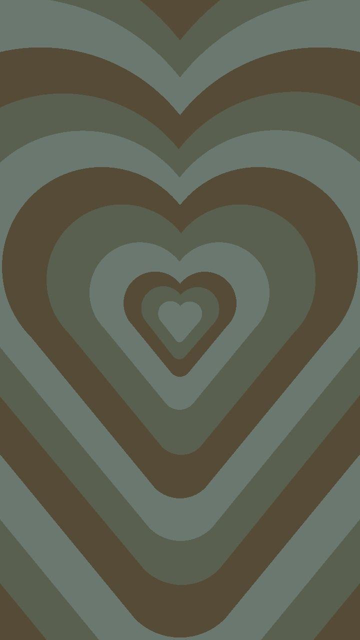 Brown And Green Heart Wallpaper iPhone