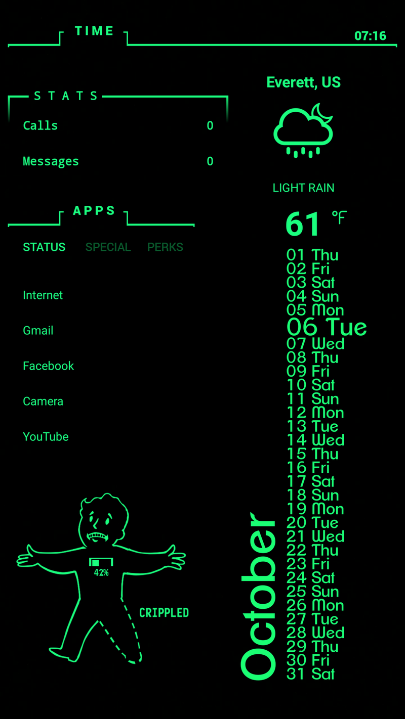 Was Running A Pipboy Live Wallpaper With This But It Started