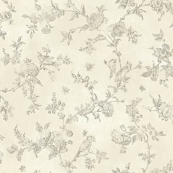 Geometric French Nightingale The Cottage Wallpaper By Chesapeake