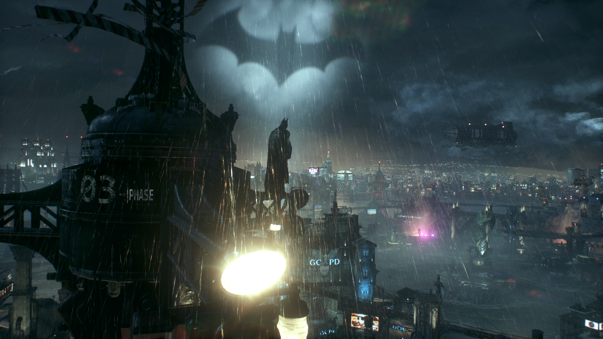 Home Games HD Wallpaper Batman Arkham Knight Rain