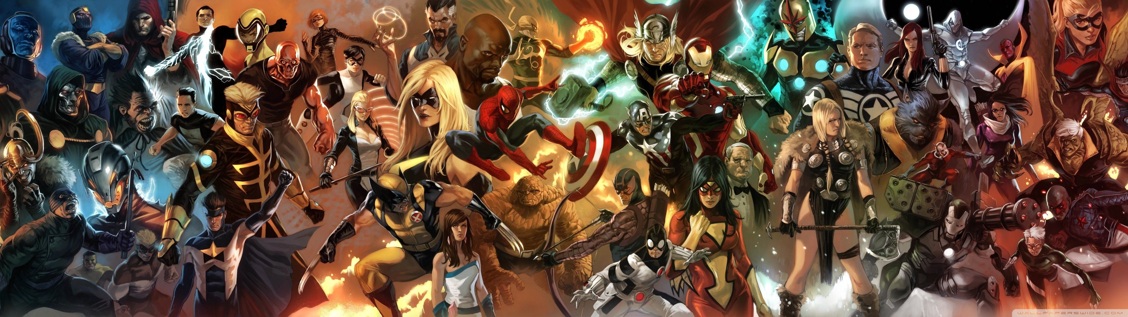Marvel Dual Screen Wallpaper Top