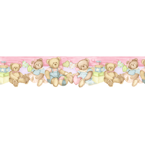 Baby Bear Wallpaper Border 500x500