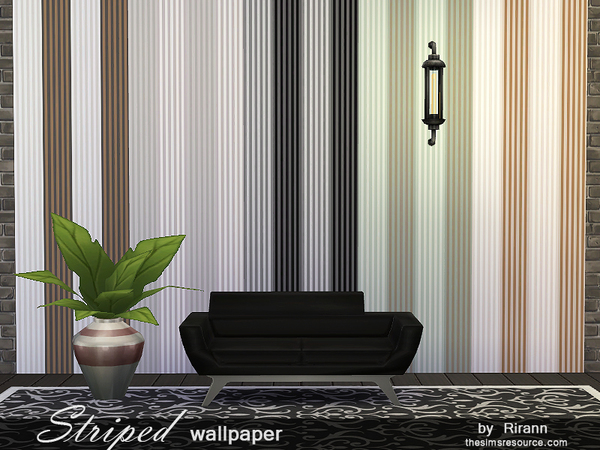 Striped Wallpaper By Rirann At Tsr Image Sims Updates