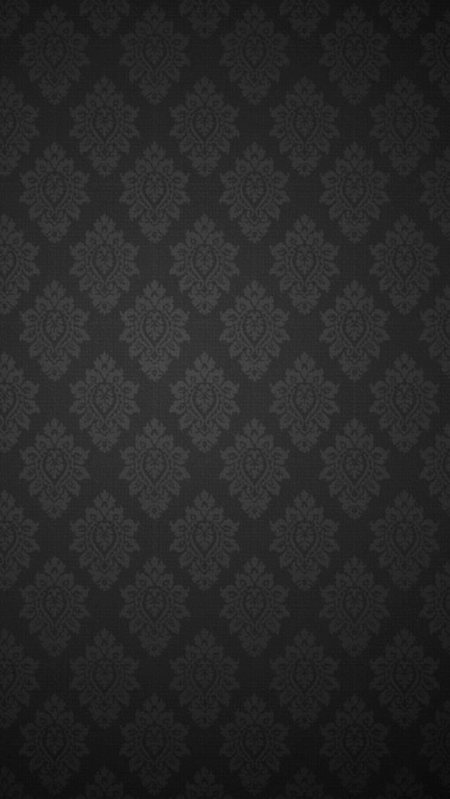 Black Baroque Pattern iPhone 5s Wallpaper