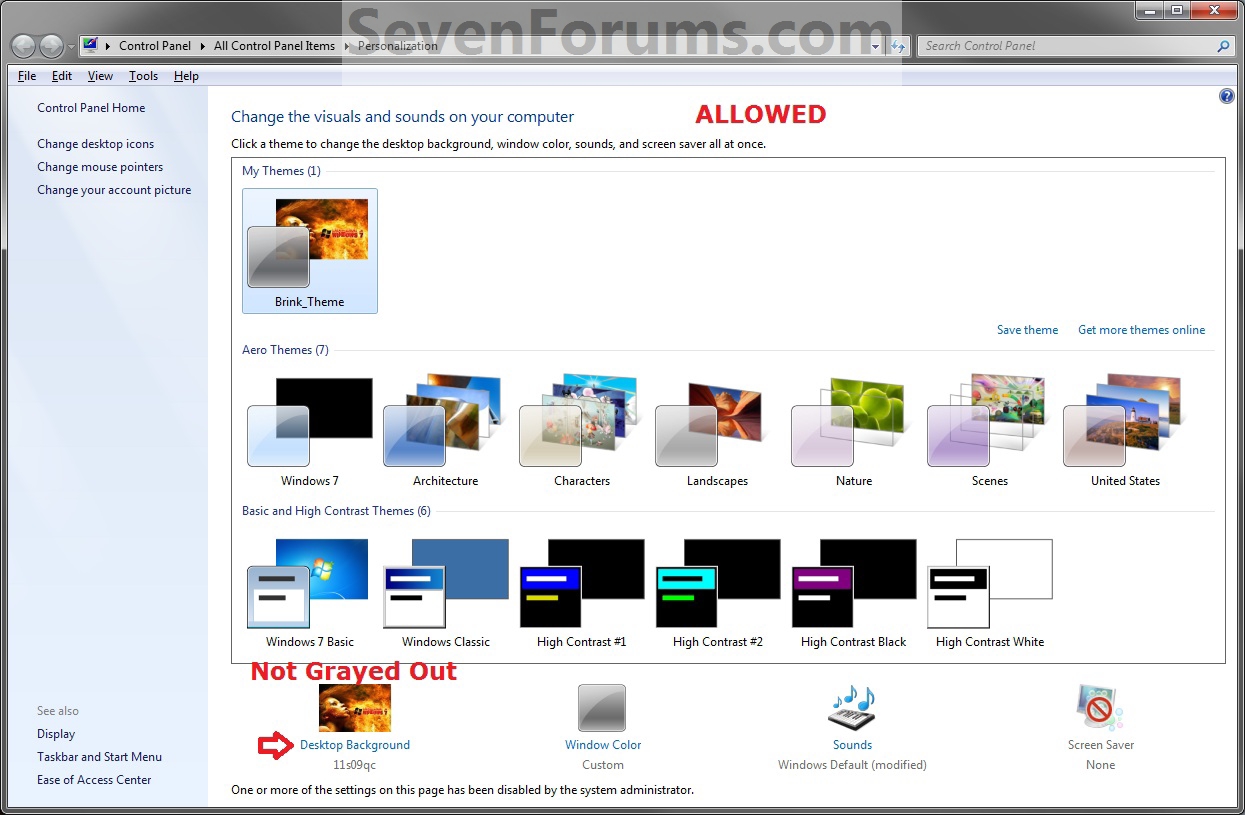 Hướng dẫn Change desktop background windows 7 disabled by administrator đơn giản